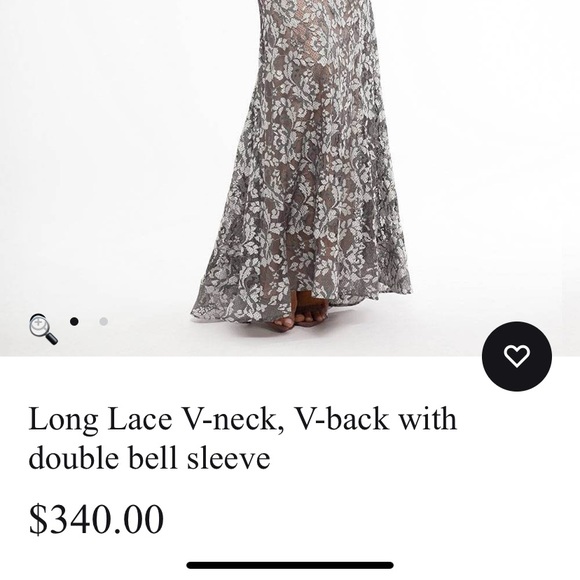 SOLD - NWT Betsy&Adam long lace v-neck, 12 - Picture 5 of 5